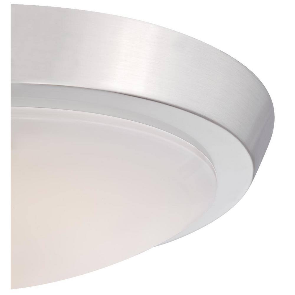 20-Watt Brushed Nickel Integrated LED Flush Mount - Hercitys