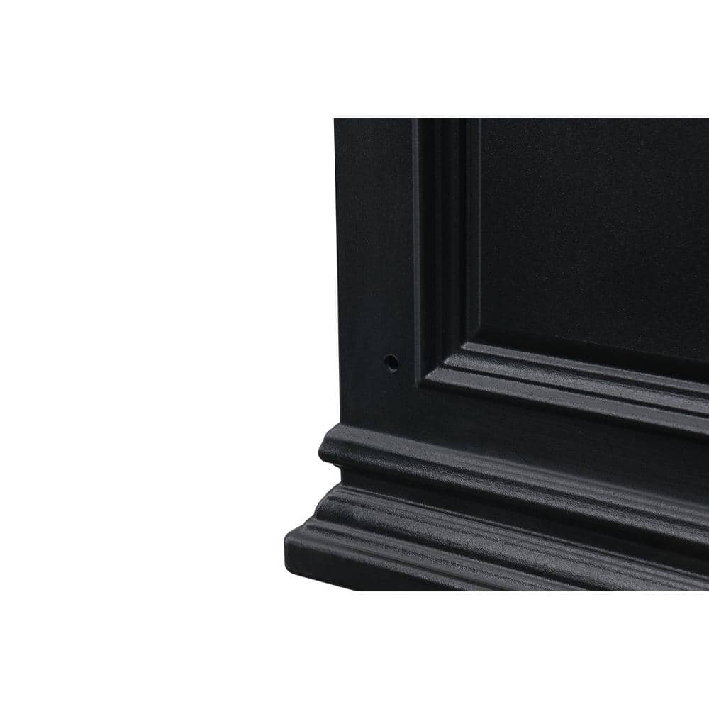 16 in. W x 16.3 in. H Black Covington Polyethylene Plastic Self-Watering Planter - Hercitys