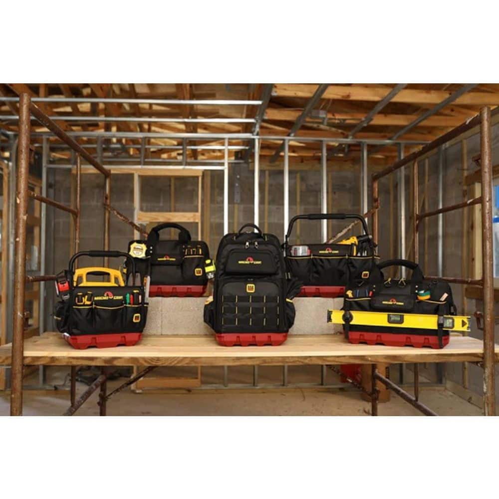 16 in. Large Mouth Tool Bag with Parts Bin Zone - Hercitys