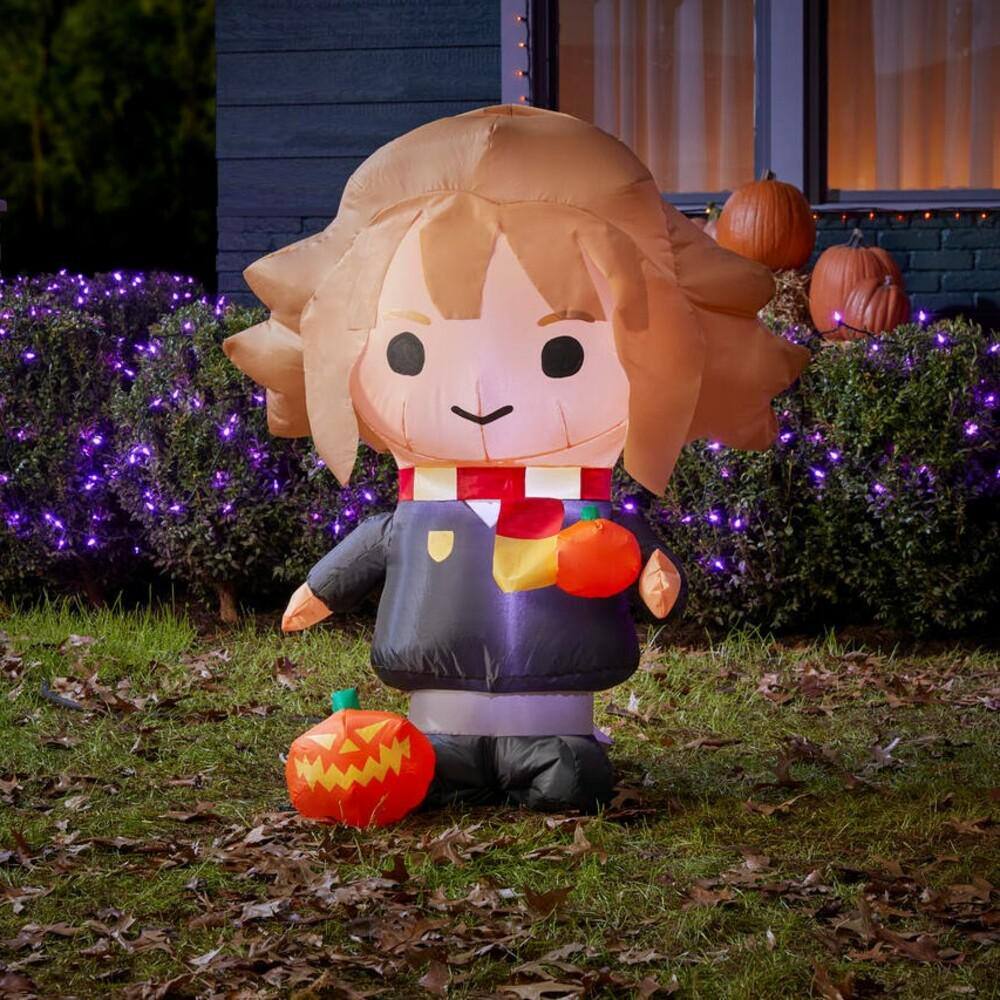 3 ft Hermione Holding Pumpkin Halloween Inflatable - Hercitys