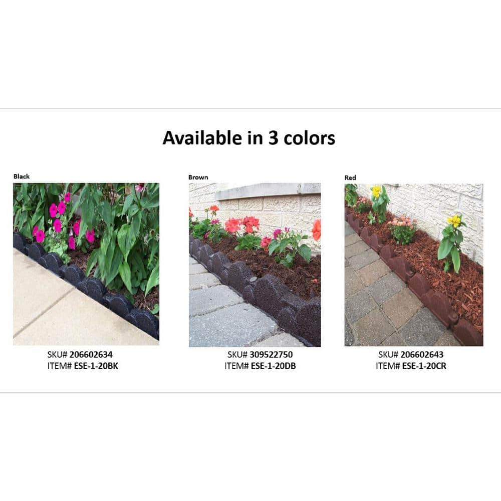 20 ft., 12 in. Pieces Black Rubber Edging - Hercitys