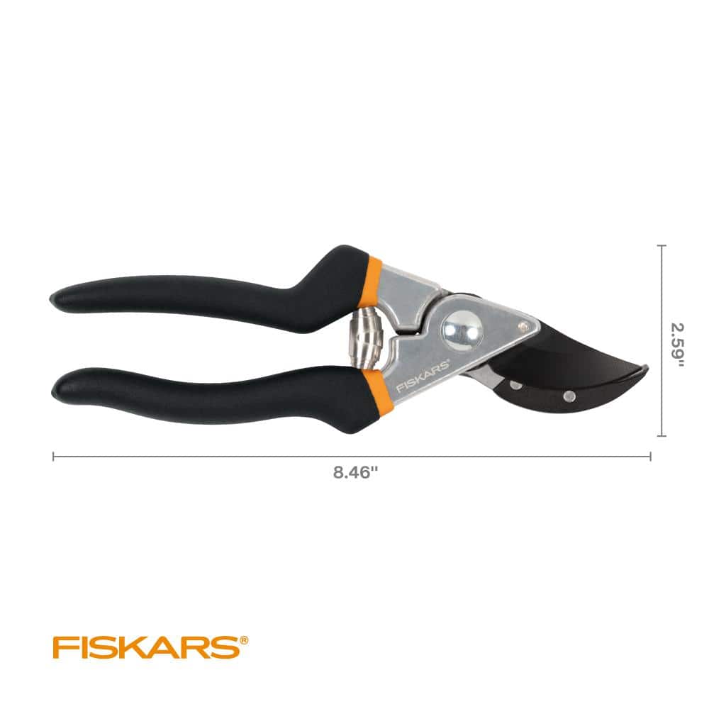 5/8 in. Cut Capacity Steel Blade with Non-Slip Grip 8.46 in. Bypass Pruning Shears - Hercitys