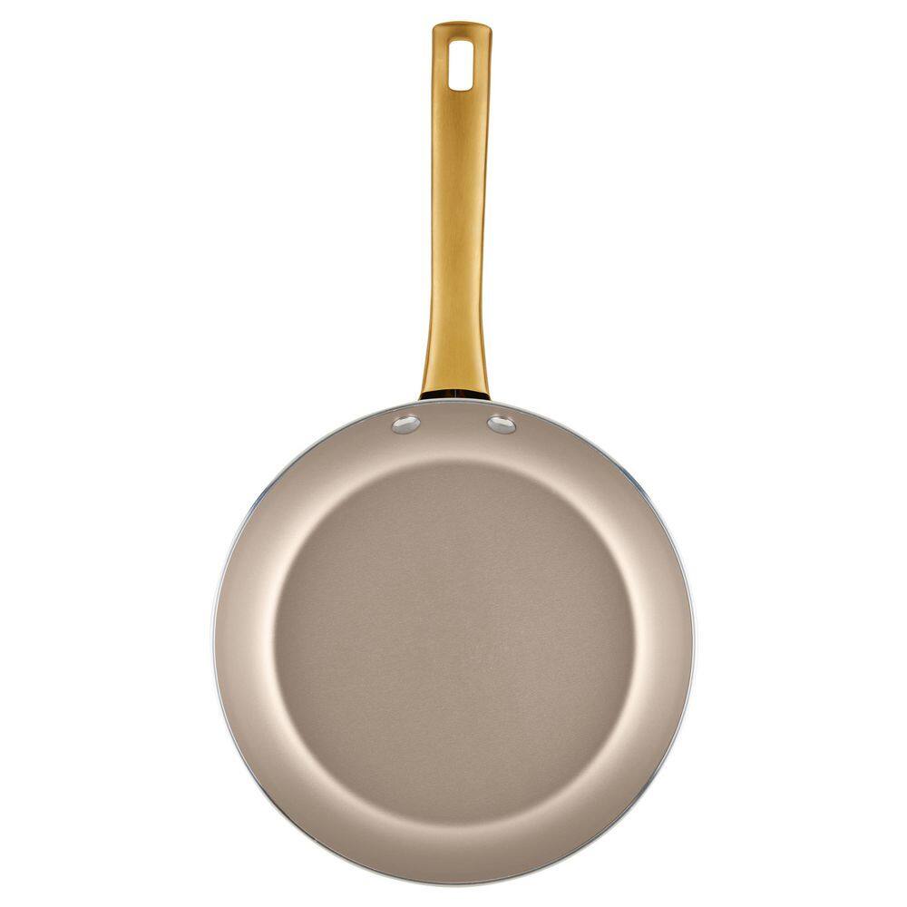 10 in. Radiant Aluminum Nonstick Frying Pan, Champagne - Hercitys