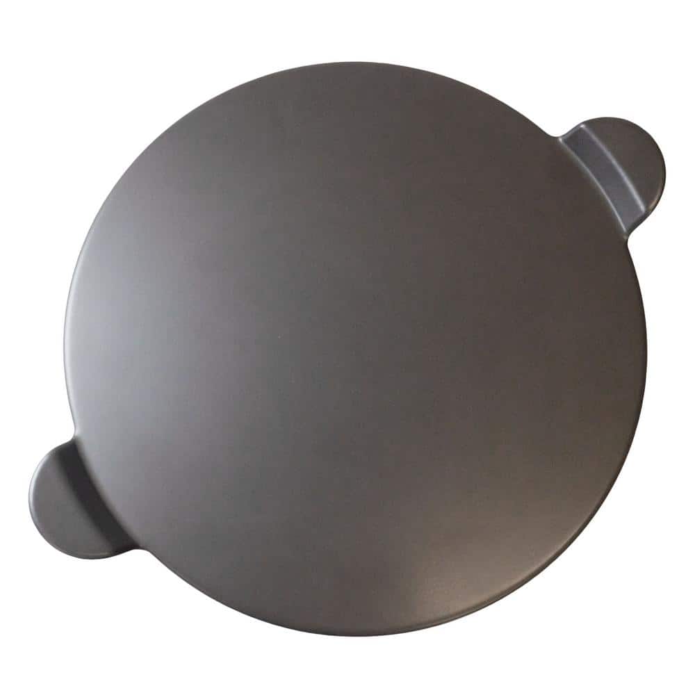 13 in. Glazed Pizza Stone With Handles in Grey - Hercitys