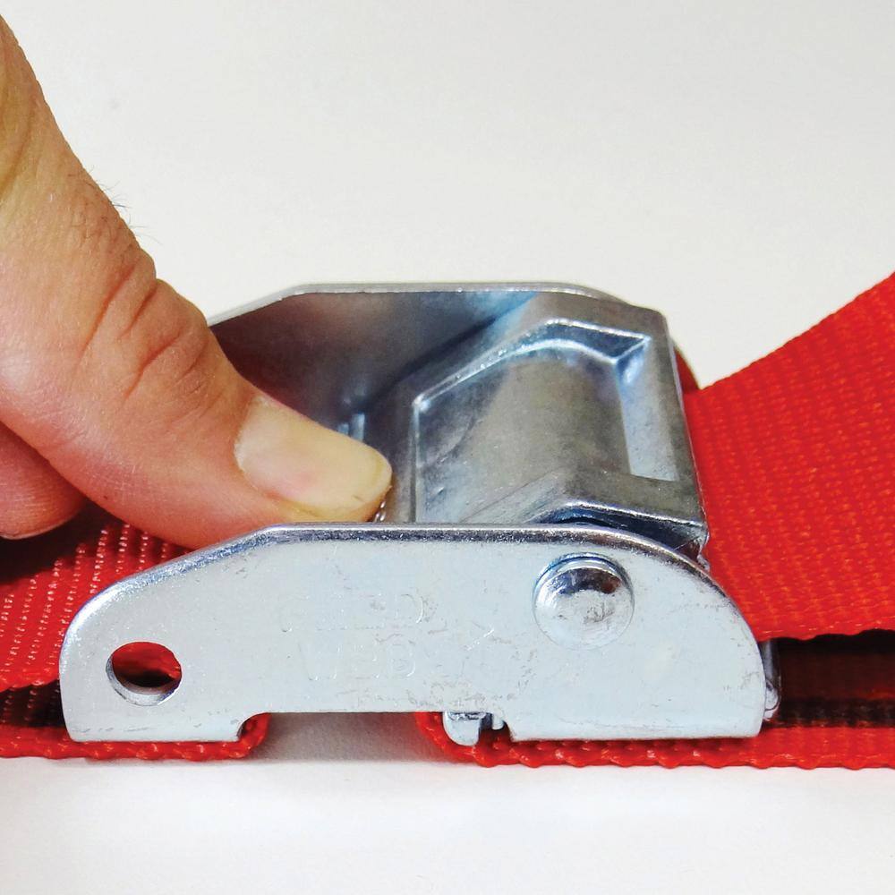 2 in. x 8 ft. Cinch Strap with Cam in Red - Hercitys