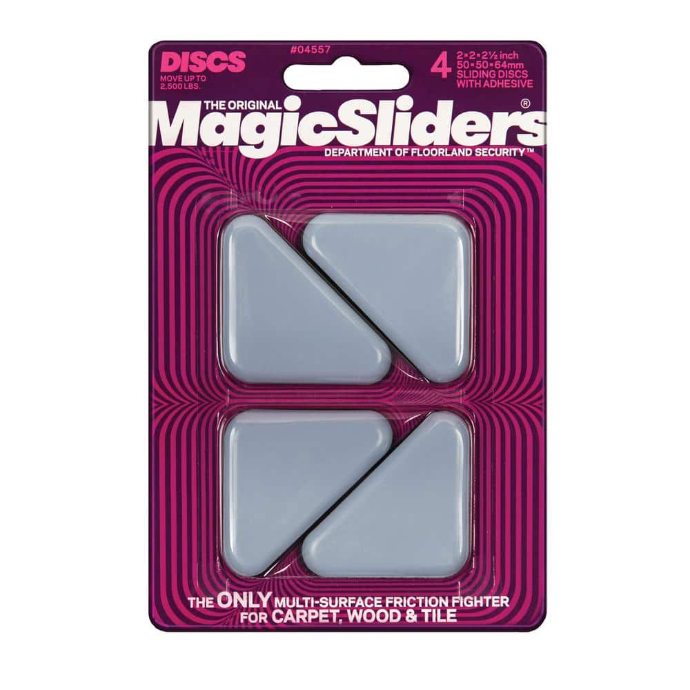 2-1/2 in. x 2 in. x 2 in. Triangle Magic Sliders (4-Pack) - Hercitys