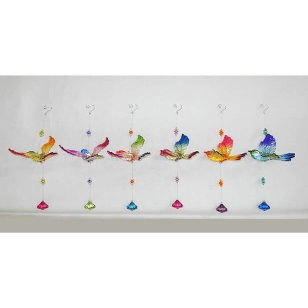5 in. Acrylic Chiackadee Ornament with Diamond Dangle in 6 Assorted Colors - Hercitys