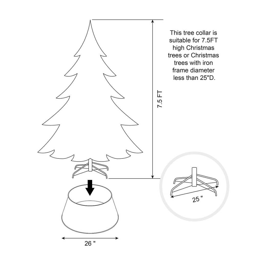 26 in. Dia Red Hammered Metal Tree Collar(KD) - Hercitys