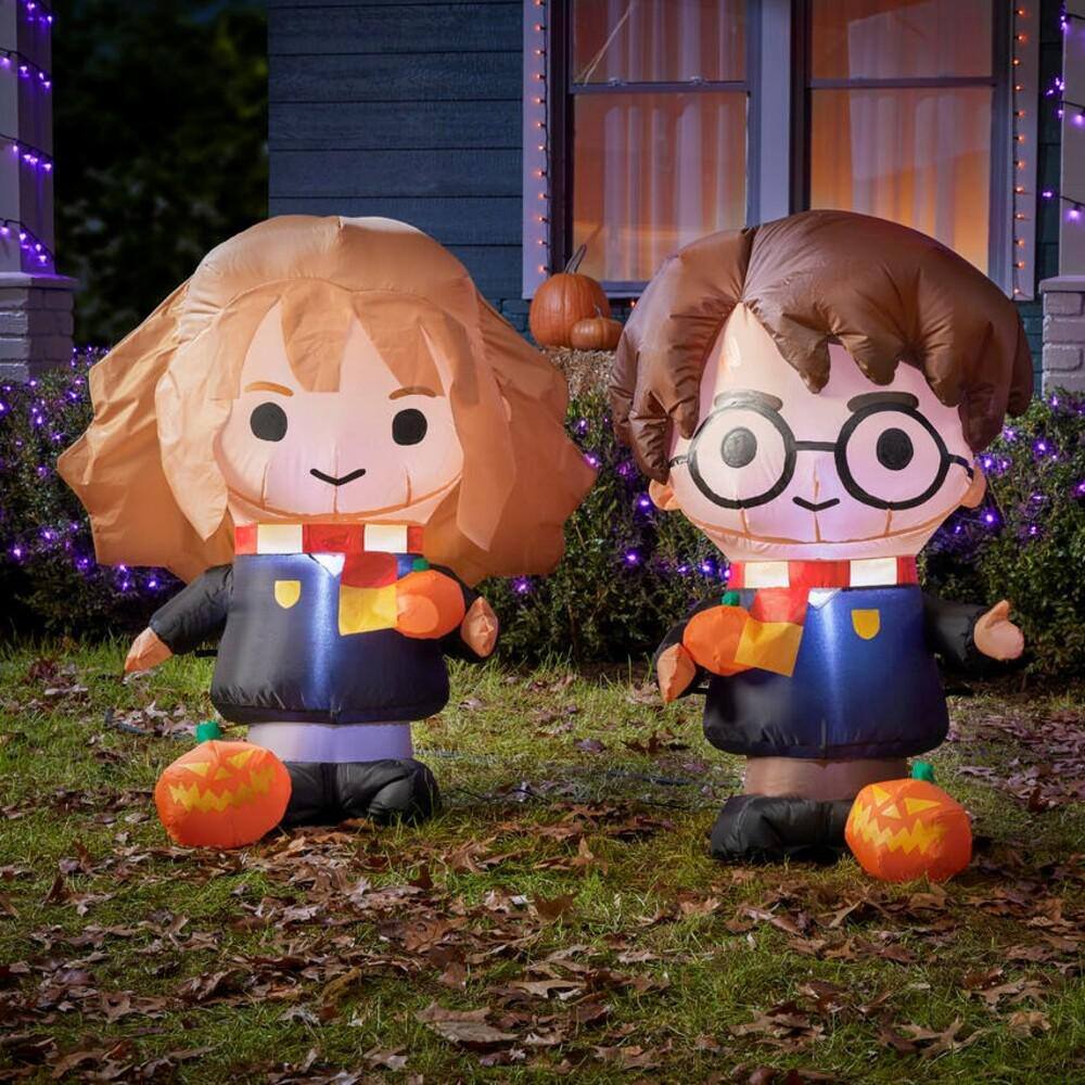 3 ft Hermione Holding Pumpkin Halloween Inflatable - Hercitys