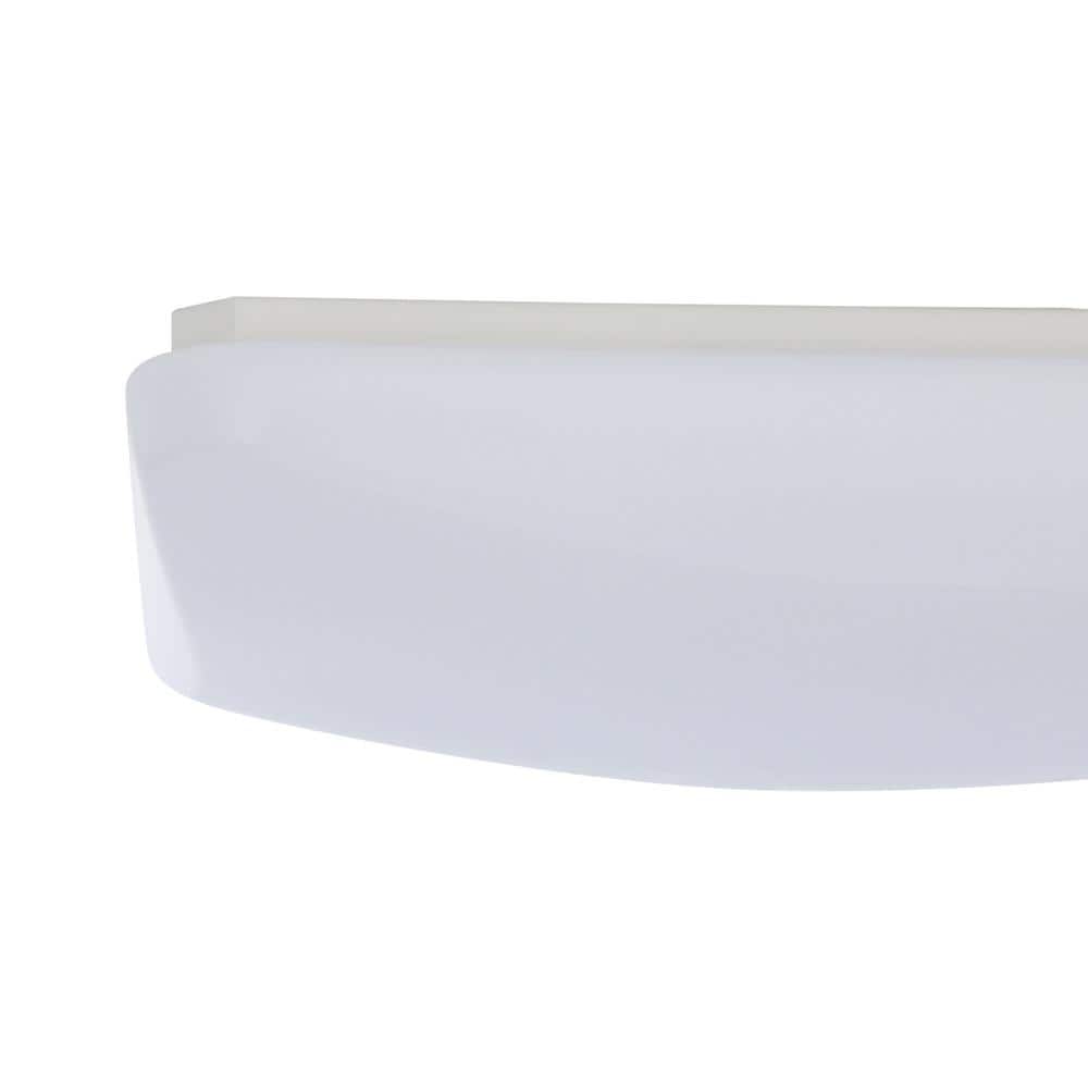 14 in. Square Low-Profile White Integrated LED Flush Mount - Hercitys