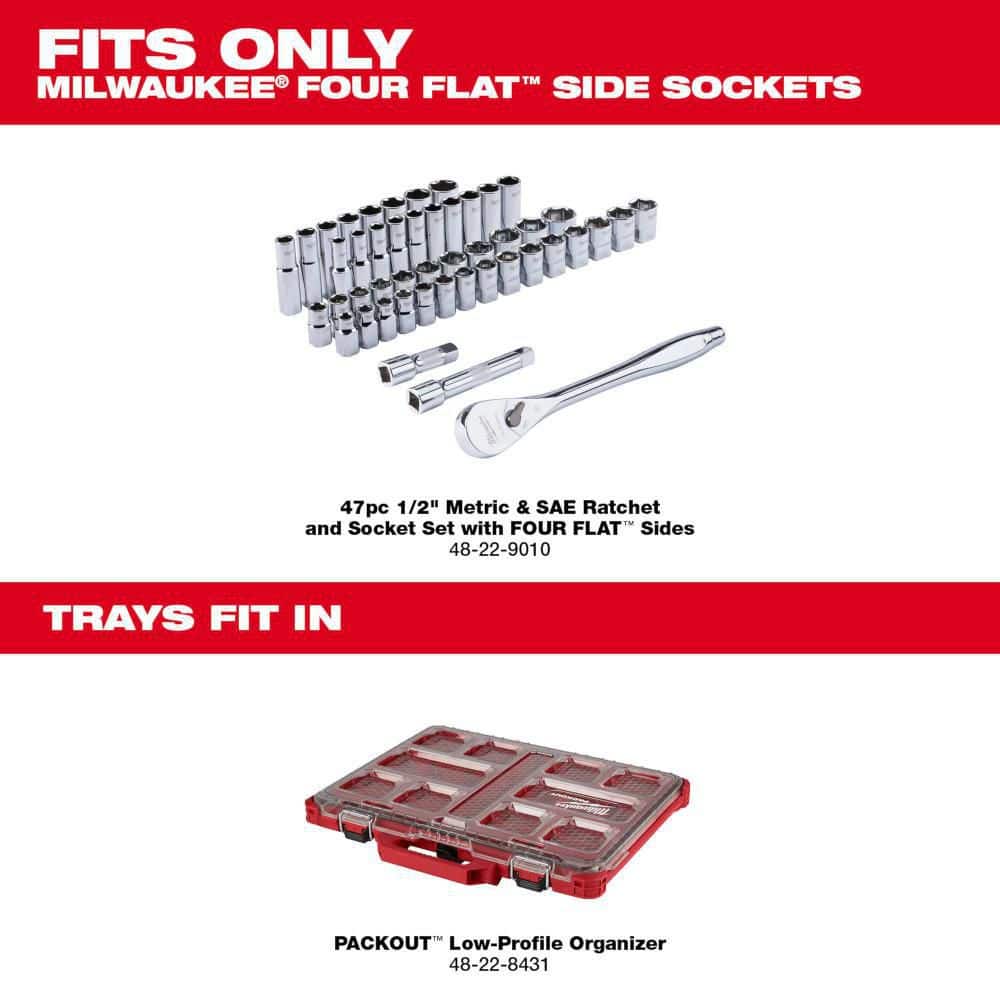 1/2 in. Drive SAE/Metric Ratchet and Socket Mechanics Tool Set PACKOUT Trays - Hercitys