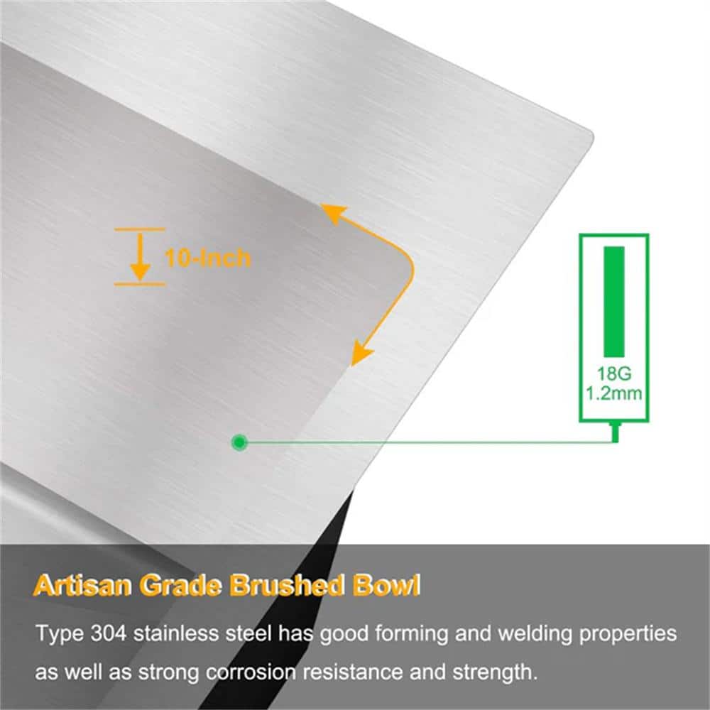 30 in. Drop-In Single Bowl Stainless Steel Kitchen Sink - Hercitys