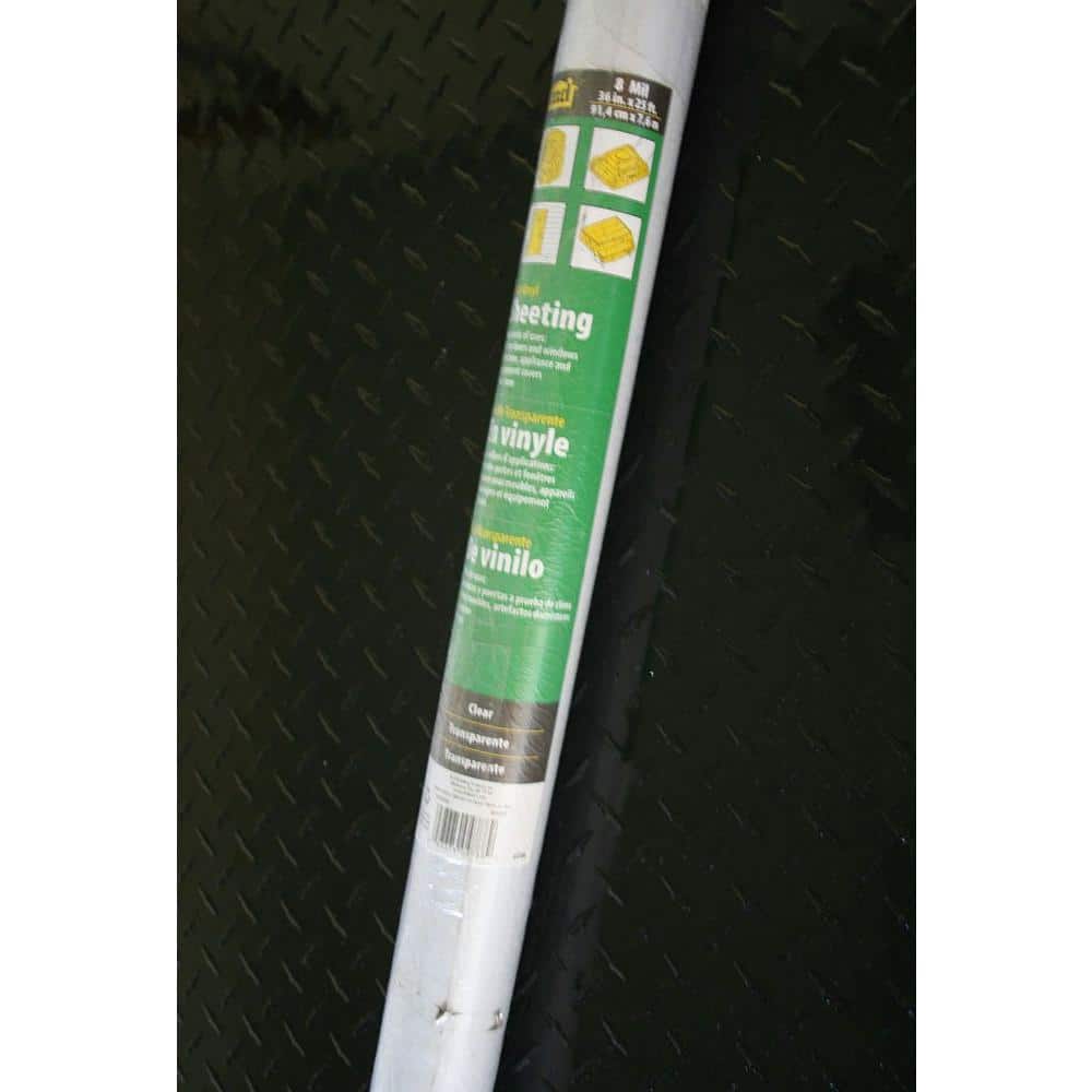 36 in. x 25 ft. 8 Mil Clear Vinyl Sheeting Weatherstrip Adhesive - Hercitys