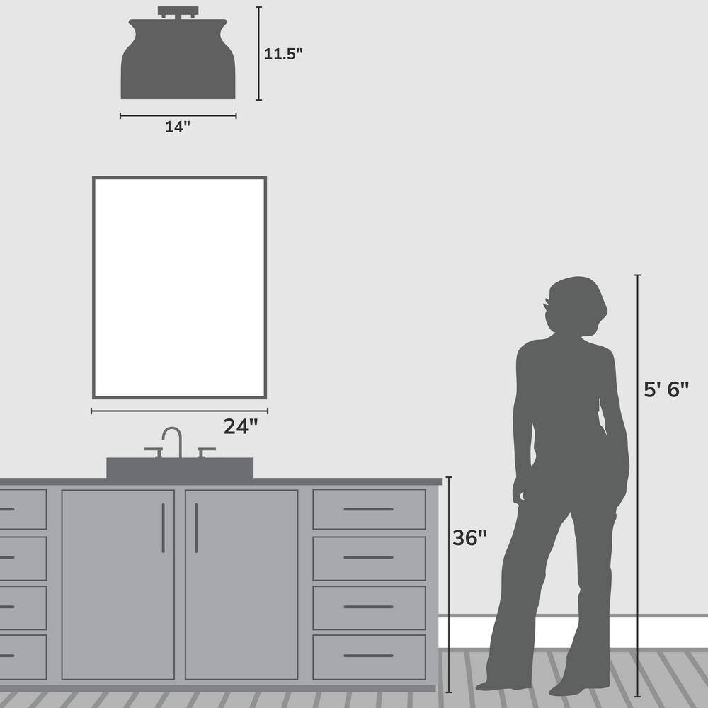 14 in. Flush Mount Harlowe 1-Light Luxe Gold Modern with Cased White Glass Shade - Hercitys