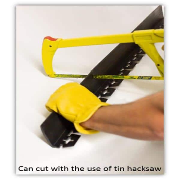 20 ft. L x 2 in. W x 3 in. H Black Tall Resin Innovative Edge No Dig Edging with 9 in. Poly Stakes (10-Quantity) - Hercitys