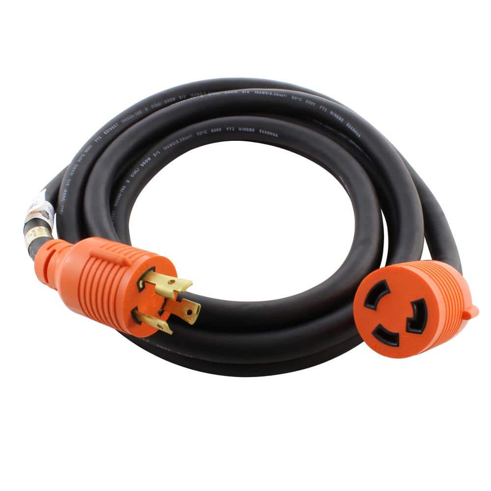 10 ft. SOOW 10/3 3-Prong NEMA L5-30 125-Volt 30 Amp Generator Rubber Extension Cord - Hercitys