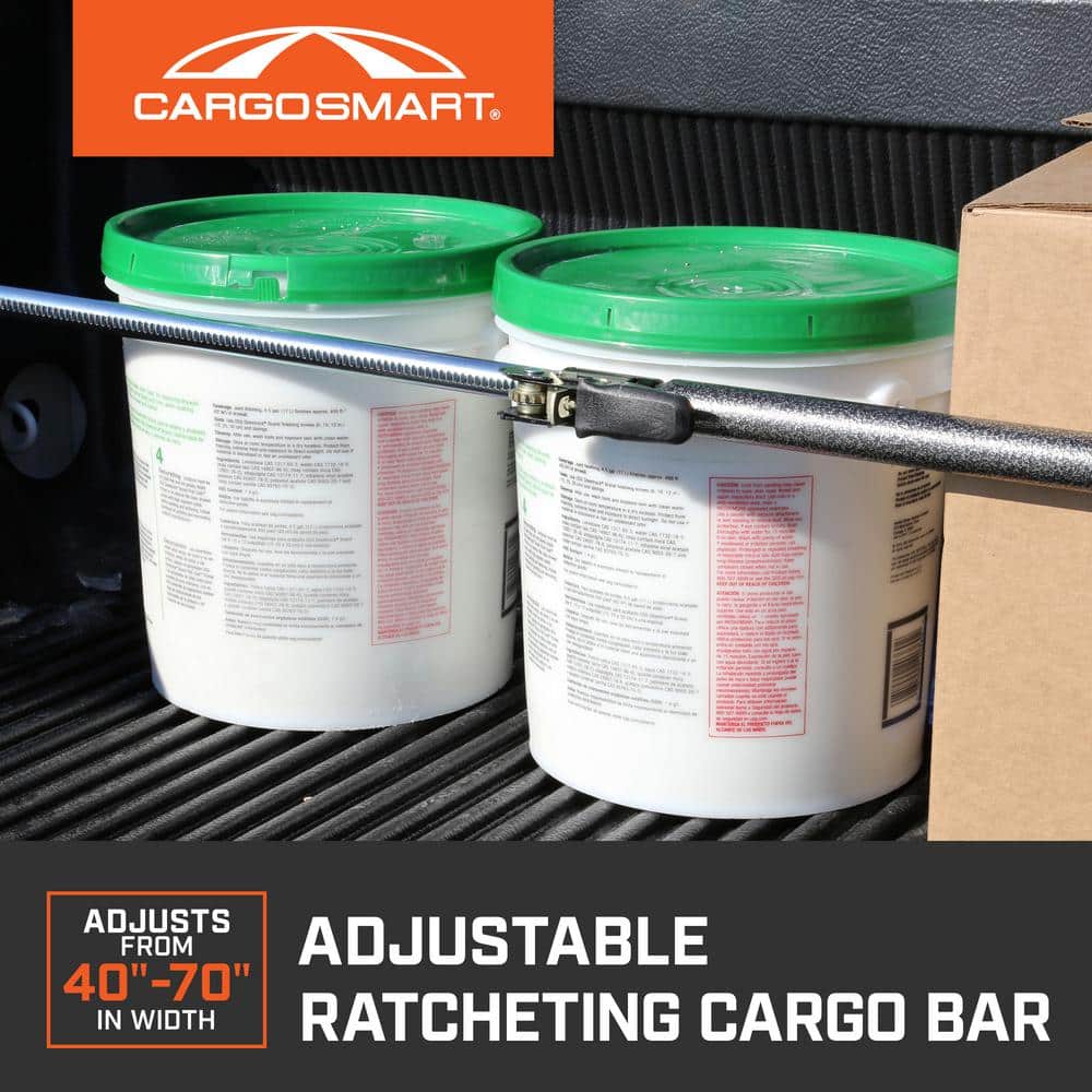 40 in. to 70 in. Adjustable Ratcheting Cargo Bar Rack - Hercitys