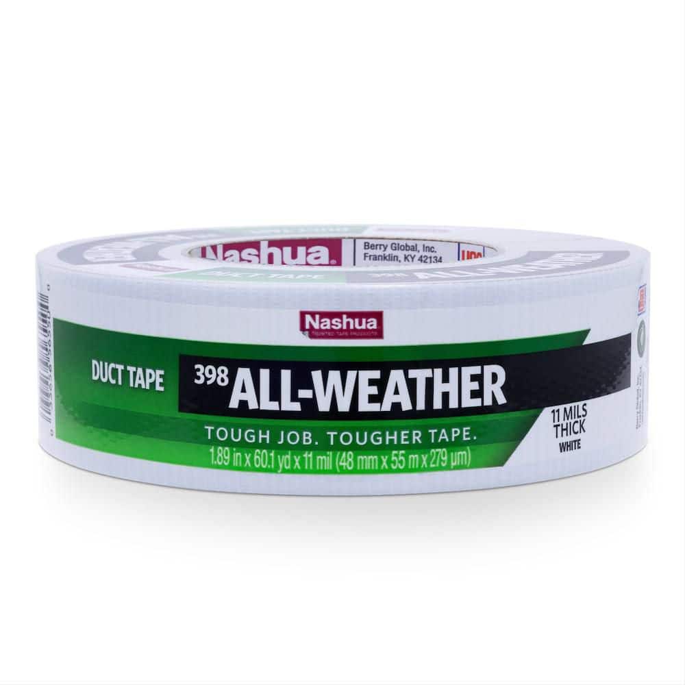 1.89 in. x 60 yd. 398 All-Weather HVAC Duct Tape in White - Hercitys