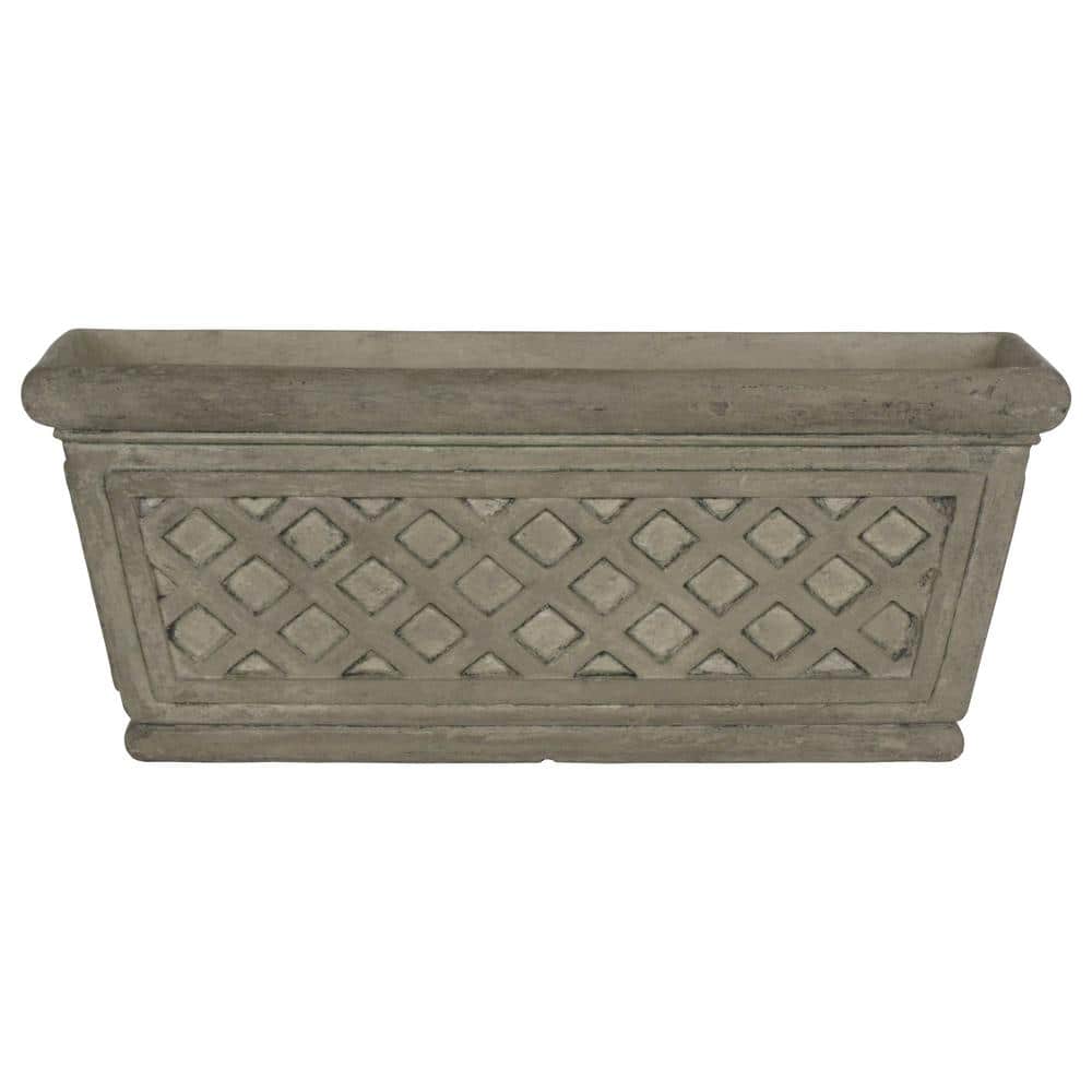 20 in. x 8 in. Special Aged Granite Resin Window Box - Hercitys