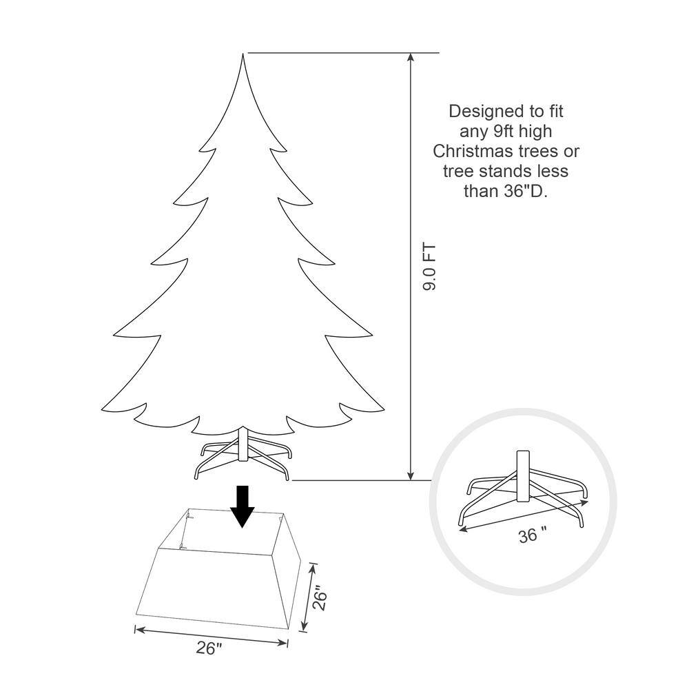 25.75 in. L Trapezoid Gold Metal Weave Tree Collar - Hercitys