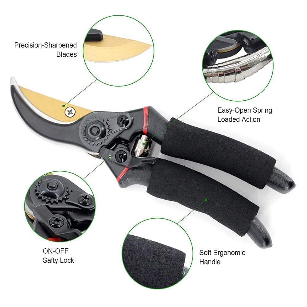1.8 in. Pruning Shears Garden Bypass - Hercitys