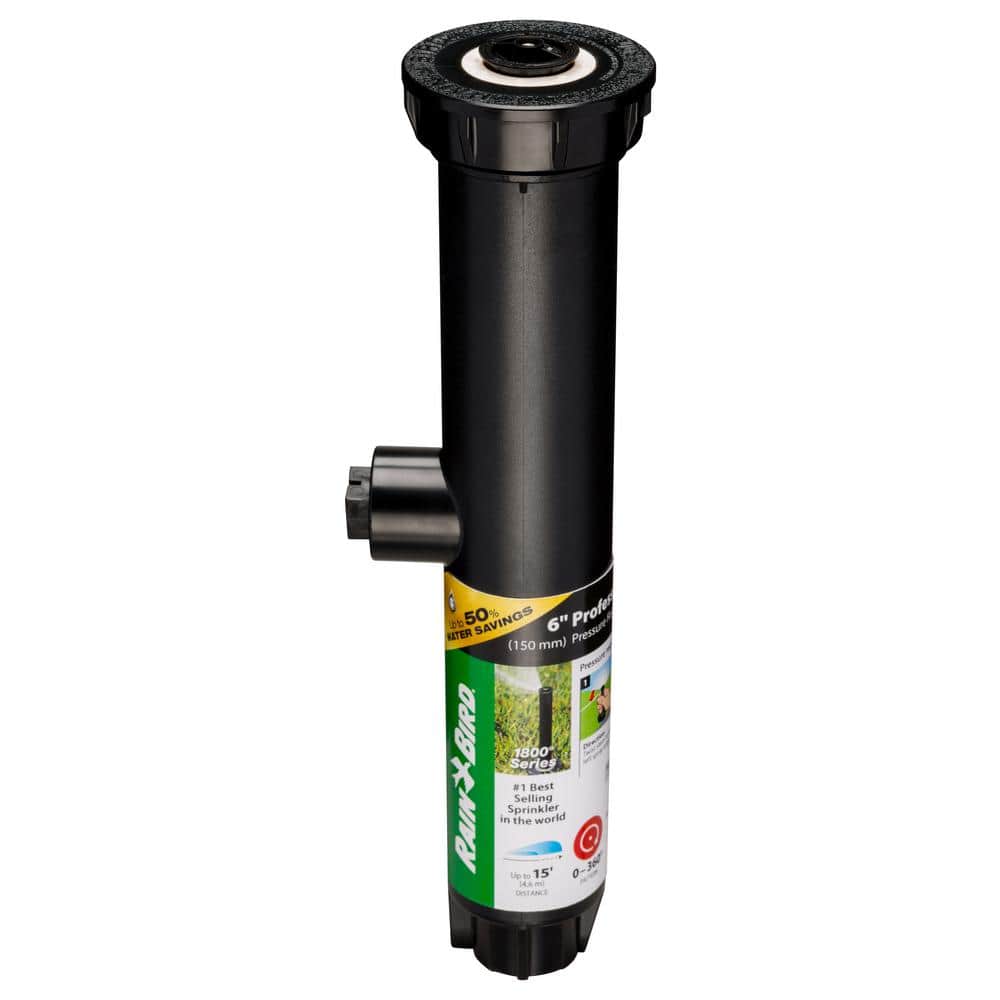 1800 Series 6 in. Pop-Up PRS Sprinkler, 0-360° Pattern, Adjustable 8-15 ft. - Hercitys