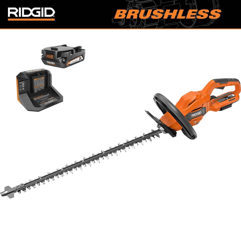 18V Brushless Cordless Battery 22 in. Hedge Trimmer with 2.0 Ah Battery and Charger - Hercitys