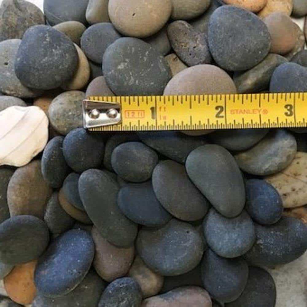0.25 cu. ft. 20 lbs. 1/2 in. to 1-1/2 in. Mixed Button Mexican Beach Pebble - Hercitys