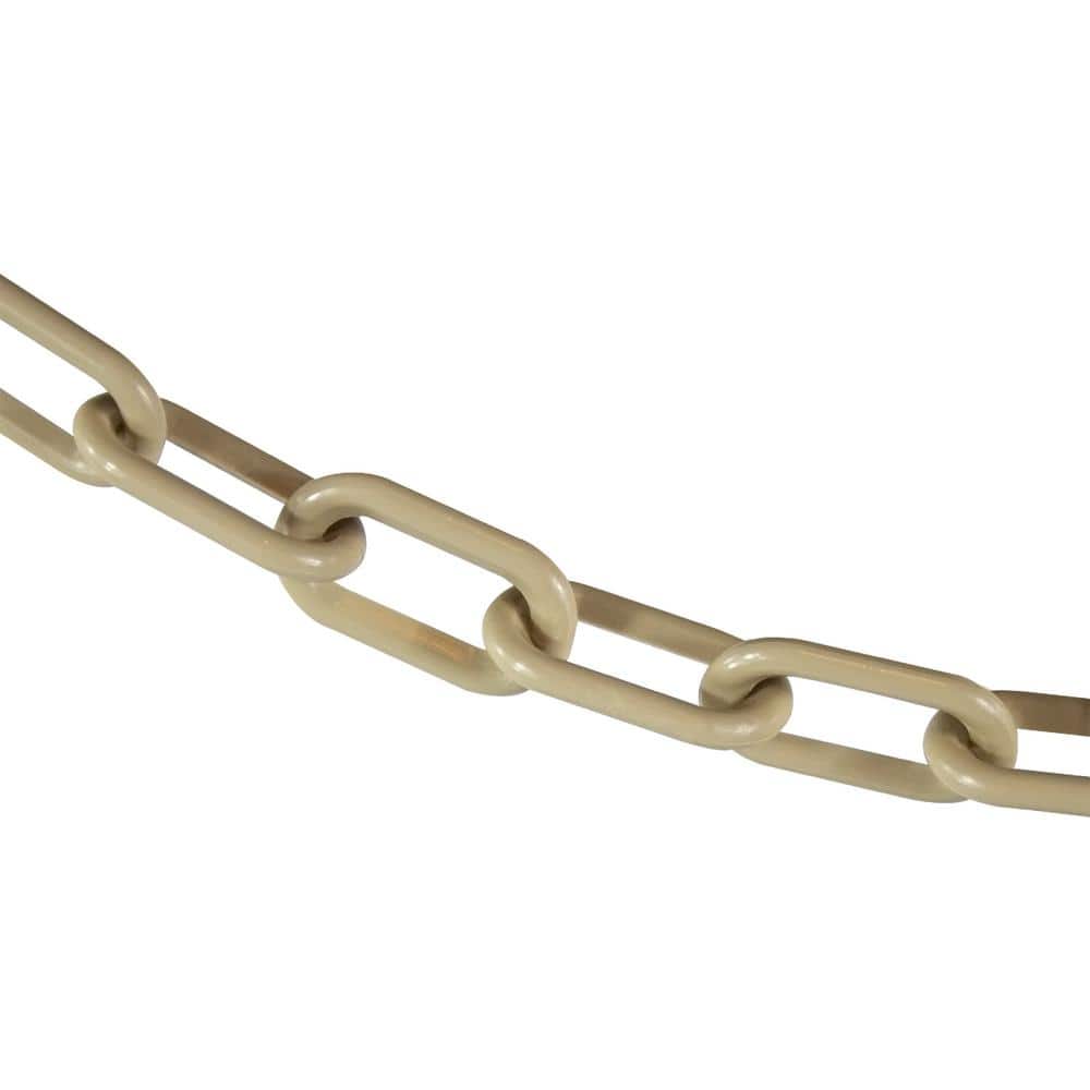 2 in. (#8, 51 mm) x 10 ft. Plastic Safety Chain in Army Tan - Hercitys