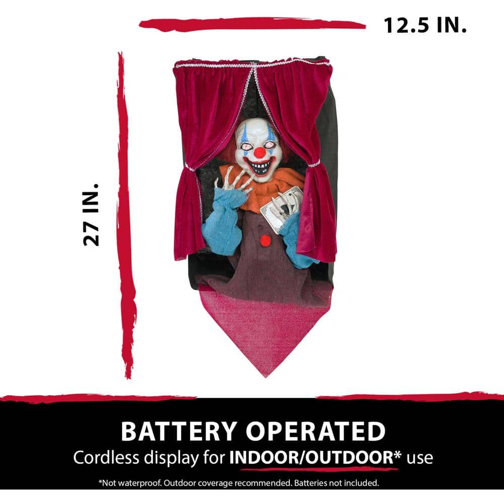 27 in. Touch Activated Animatronic Clown - Hercitys