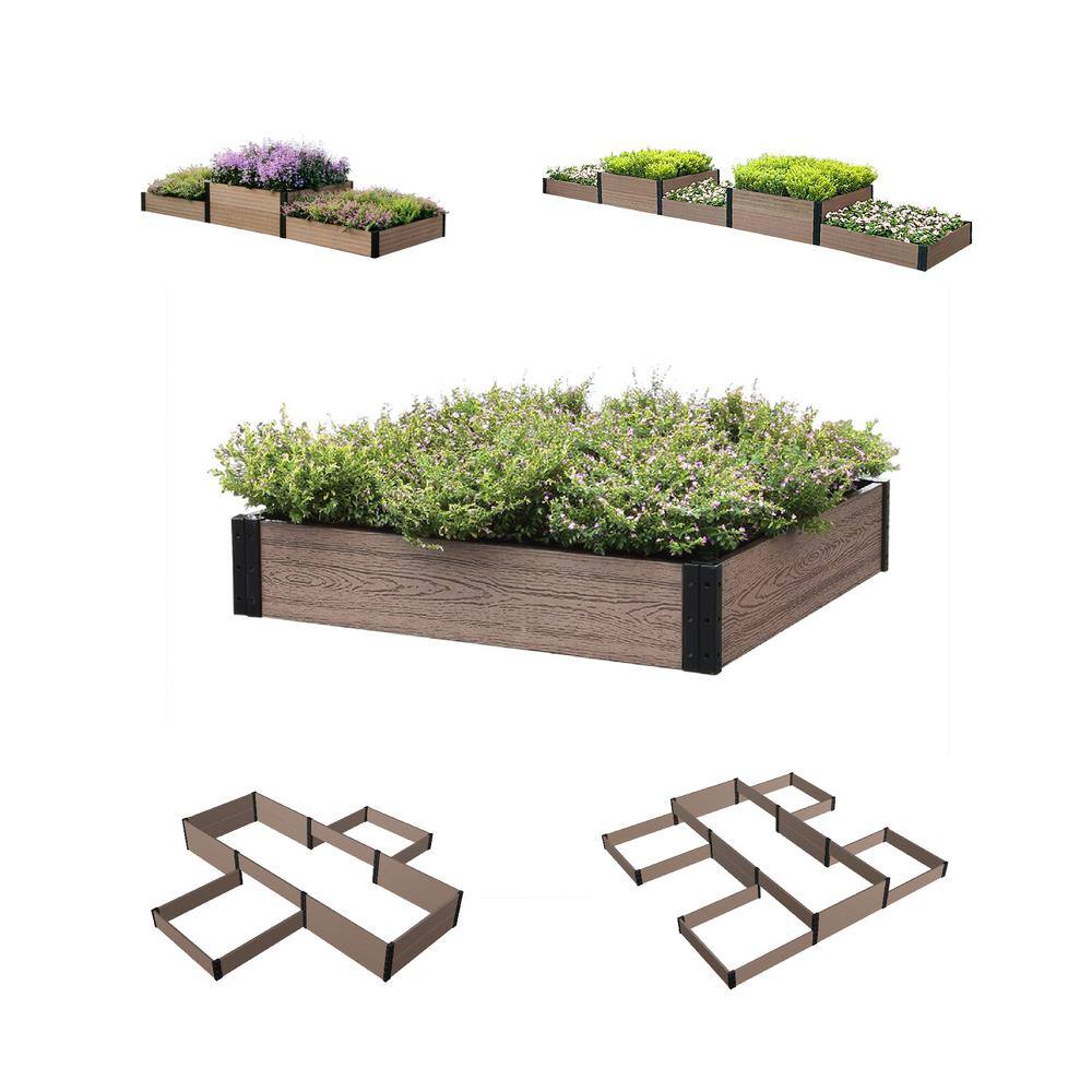 36 in. L x 38 in. W x 7 in. H Essential Composite Raised Garden Bed - Hercitys