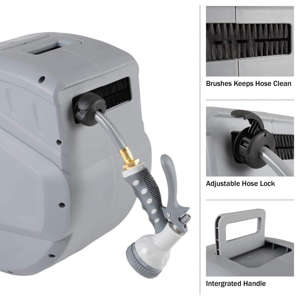 1/2 in. Dia x 100 ft. Standard Retractable Garden Water Hose - Hercitys