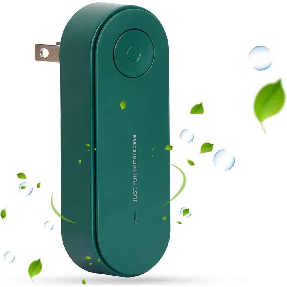 10 Sq. Ft. Mini Portable Plug-in Negative Ion Air Purifier in Green - Hercitys