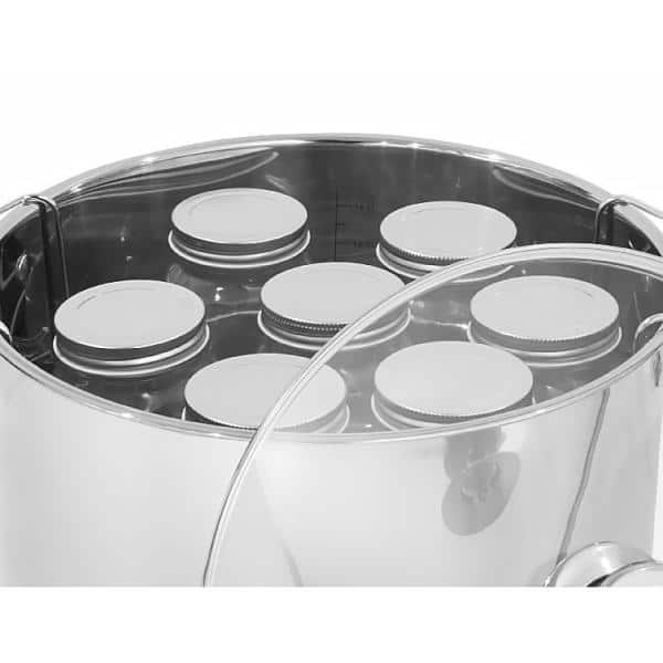 20 qt. Stainless Steel Water Bath Canner Canning and Preserving with Tempered Glass Lid - Hercitys