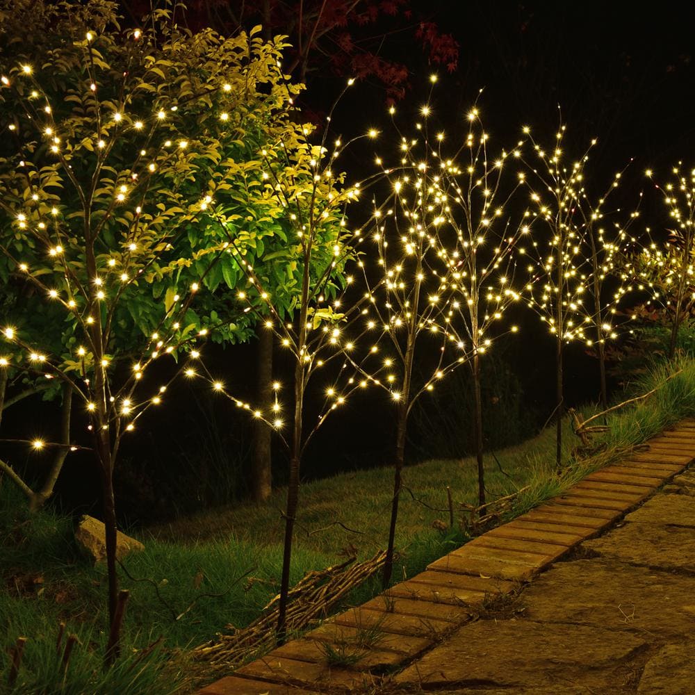 41 in. Lighted Willow Branch Artificial Christmas Tree 100 Mini LED for Decoration Indoor Outdoor with Timer and Dimmer - Hercitys