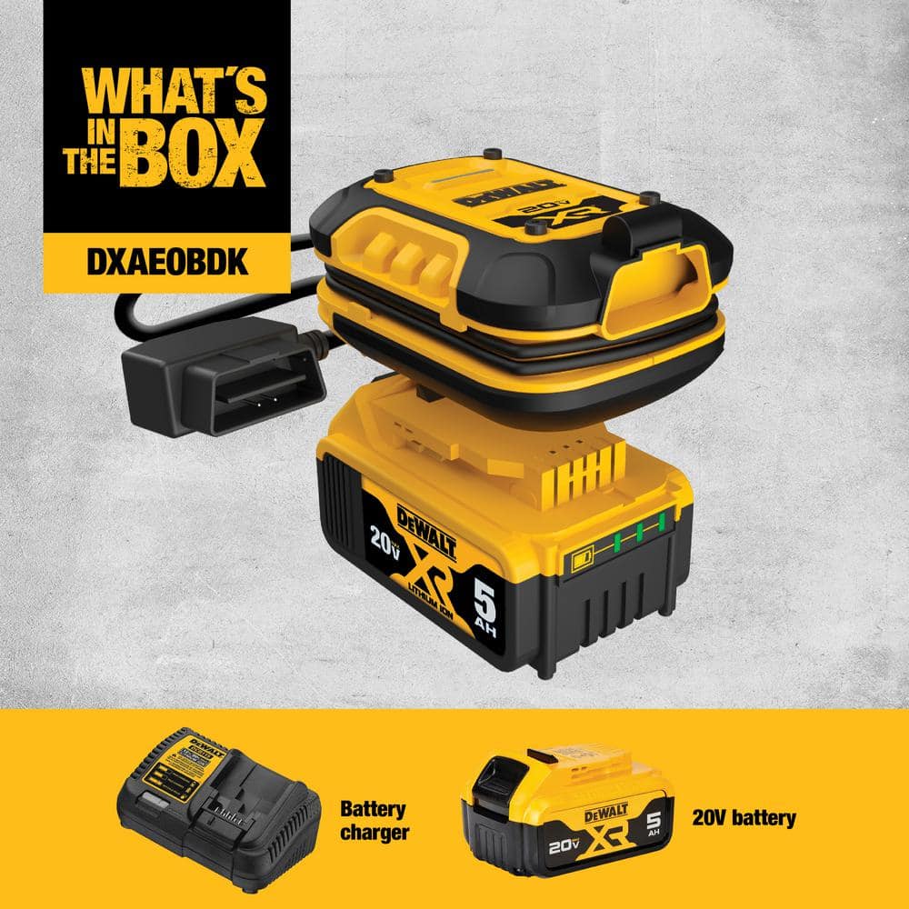 12V Auto Battery Maintainer Includes 20V x R 5AH Battery, DCB115 Charger - Hercitys