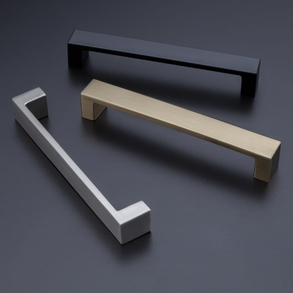 10-Pack Redmond 5-1/4 in. (133 mm) Center-to-Center Modern Satin Brass Bar Drawer Pull - Hercitys