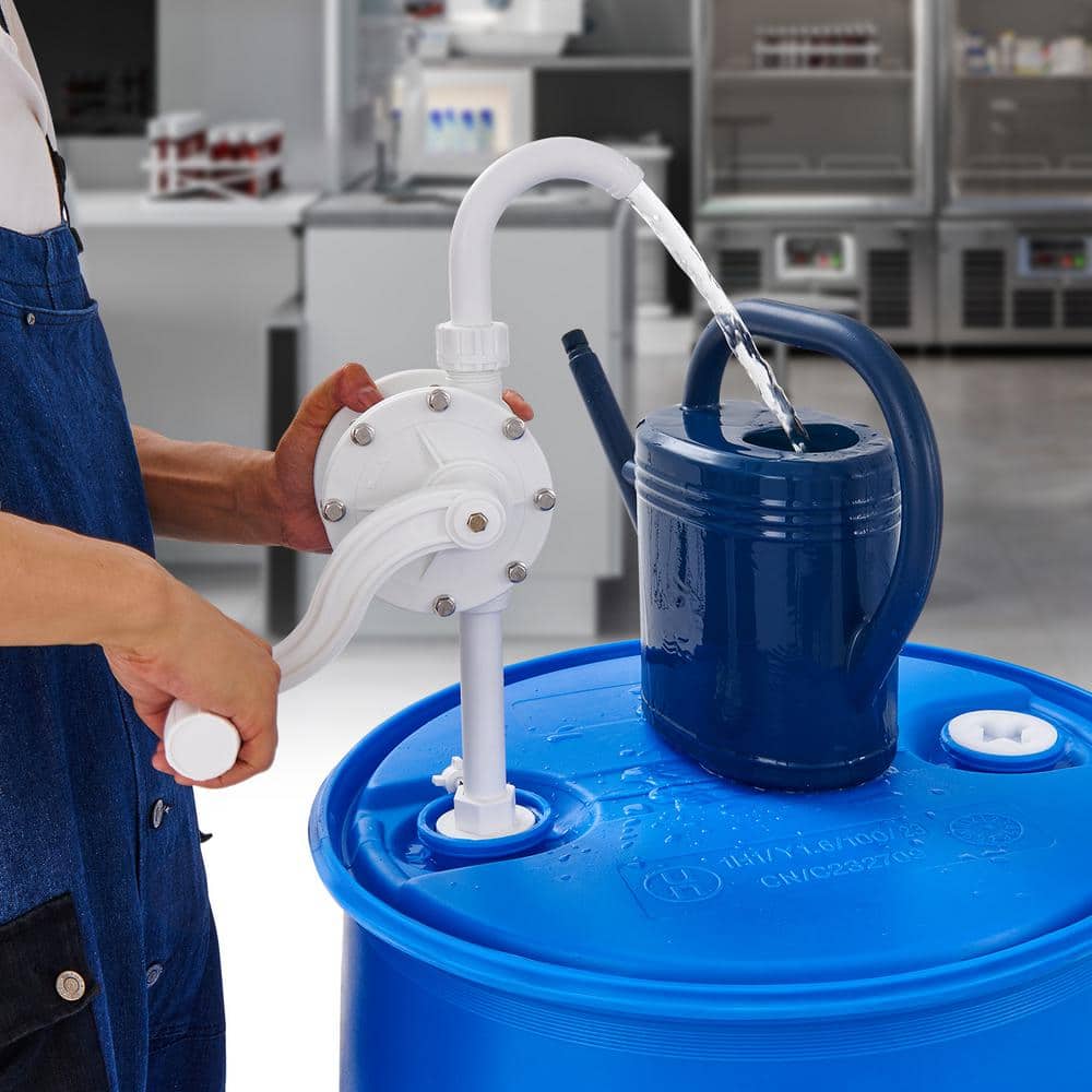 5 gal. – 55 Gal. Drum Pump Rotary Barrel Pump 6.5 GPM Flow for Fast Transfer of Water, Alcohol, Corrosive Liquids - Hercitys
