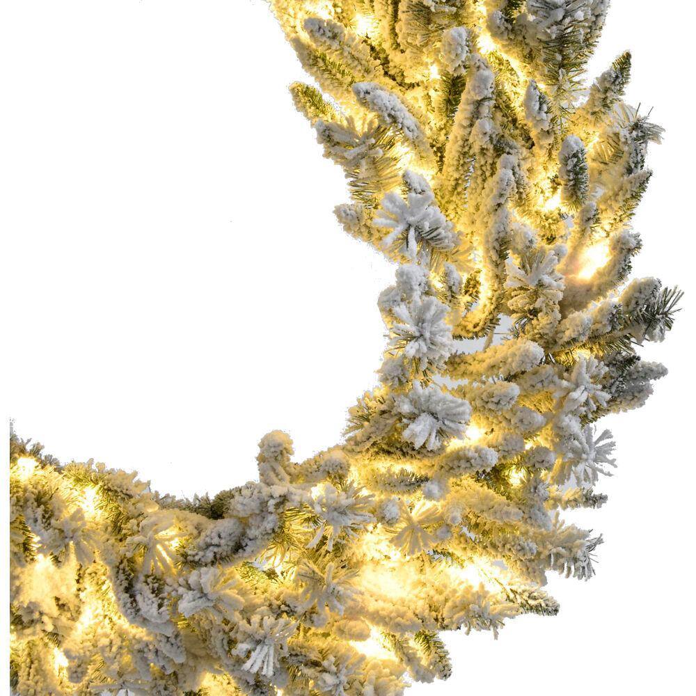 36 in. Artificial Pre-Lit Wreath Arrangement with Pinecones - Hercitys
