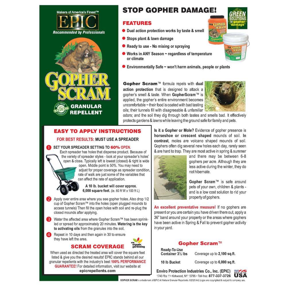 10 lbs. Granular Gopher Repellent Bag - Hercitys