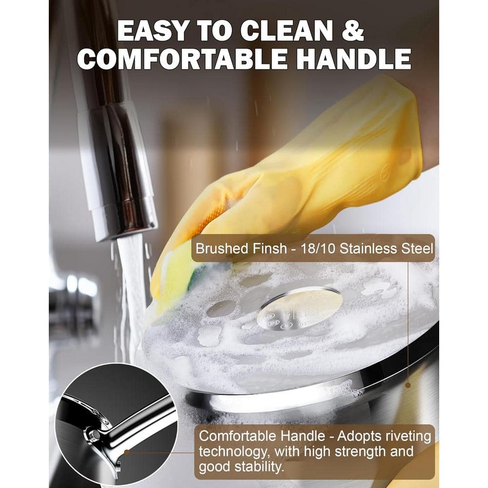 3 qt. Professional Stainless Steel Sauce Pan with Lid - Hercitys