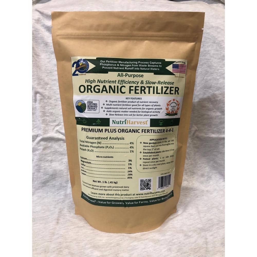 4-4-1, 1 lb. NutriHarvest Organic Fertilizer Bag - Hercitys