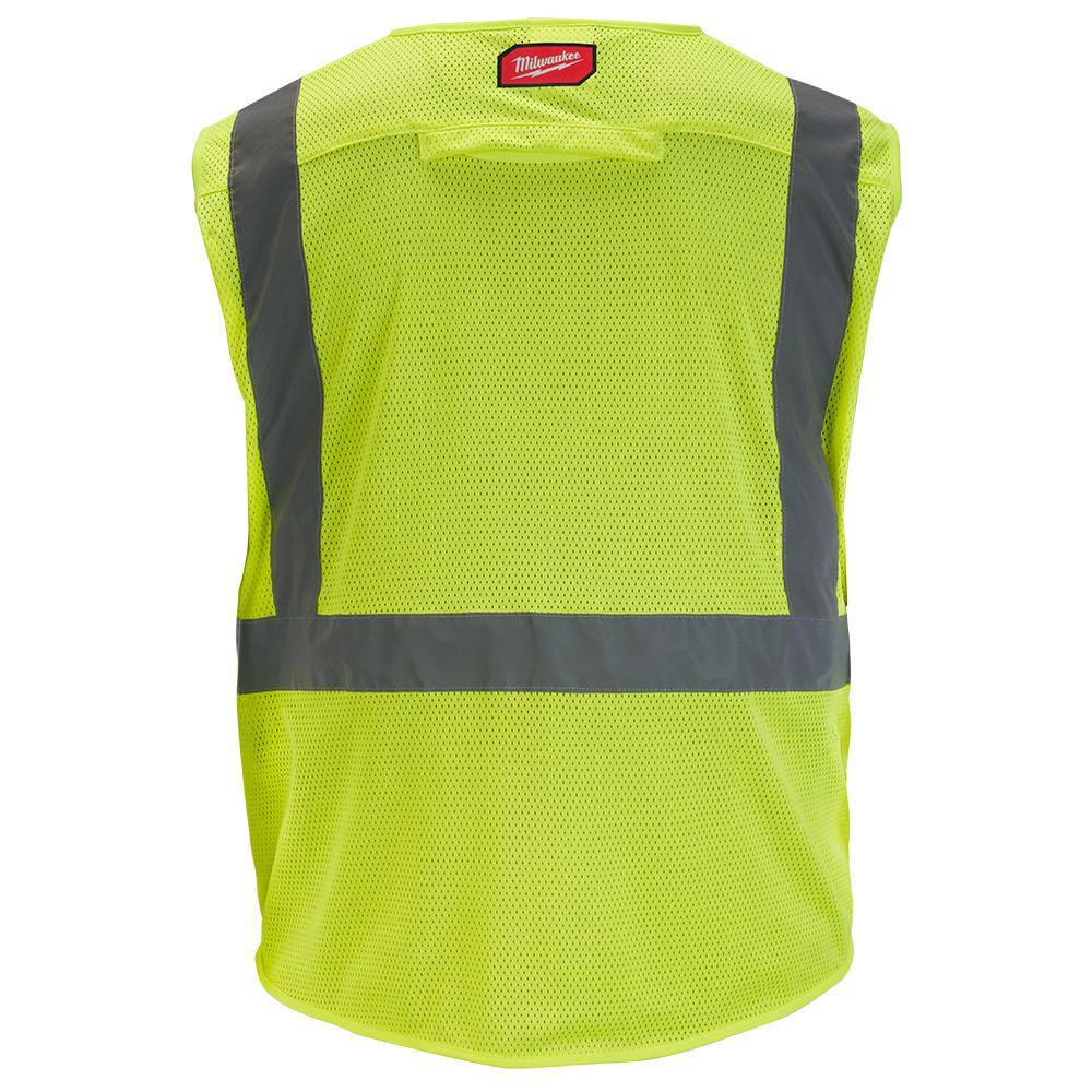 2X-Large/3X-Large Yellow Class 2 Mesh High Visibility Safety Vest with 9-Pockets (2-Pack) - Hercitys