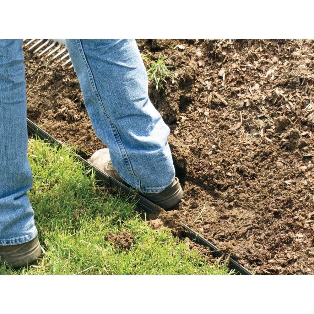 24 ft. x 4 in. Bronze Aluminum Landscape Edging Project Kit (4 – 6 ft. pieces) - Hercitys