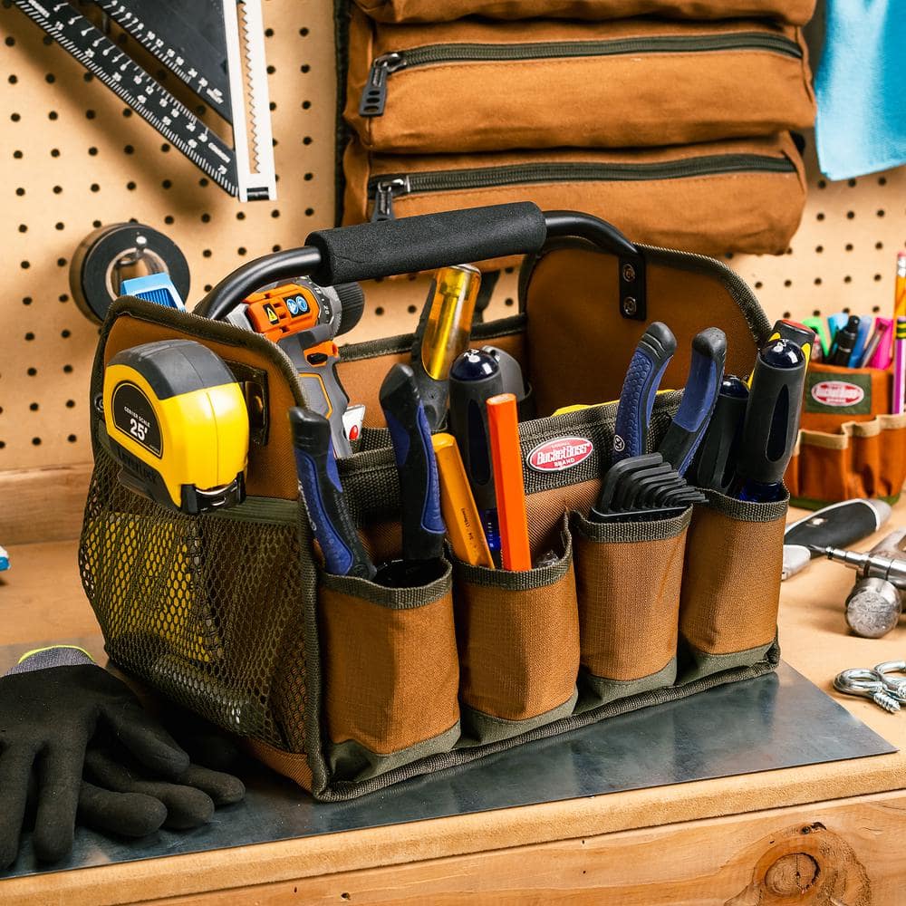 12 in. Open Top Tool Tote Bag - Hercitys