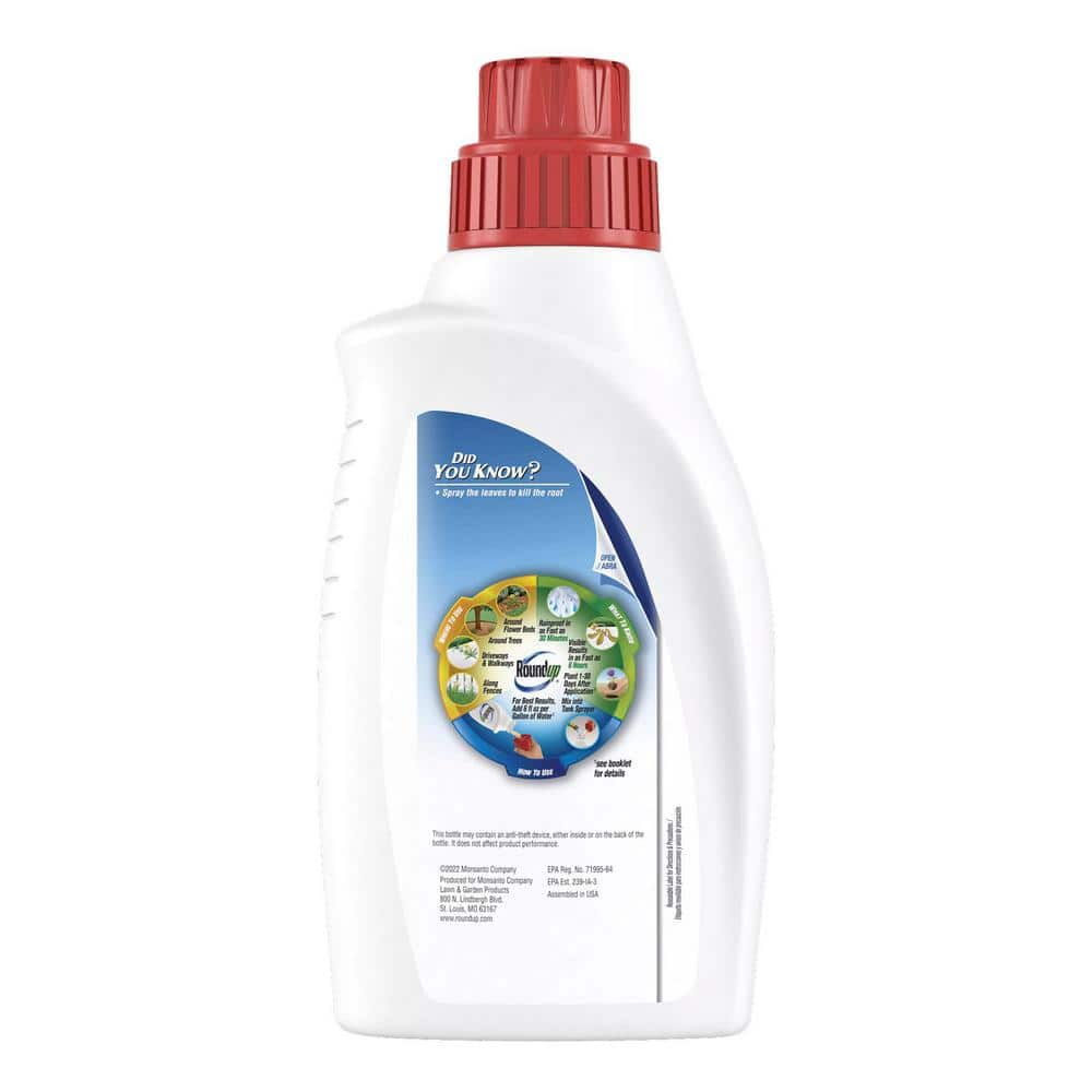 32 fl. oz. Weed/Grass Killer 4 Concentrate, Use in and Around Flower Beds, Walkways and Other Areas of your Yard - Hercitys