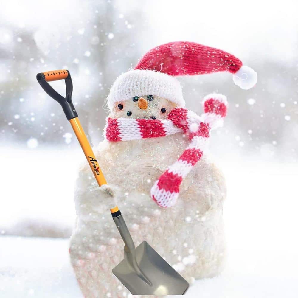 46 in. L Durable Fiberglass Handle Large Aluminum Square Head Shovel, Ashman Snow Shovel Square Aluminum (6-Pack) - Hercitys