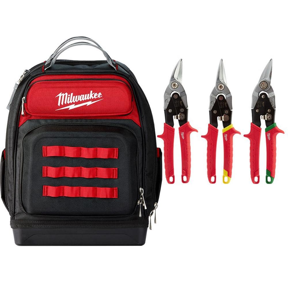 15 in. Ultimate Jobsite Backpack with 3-Pack Snip Set - Hercitys