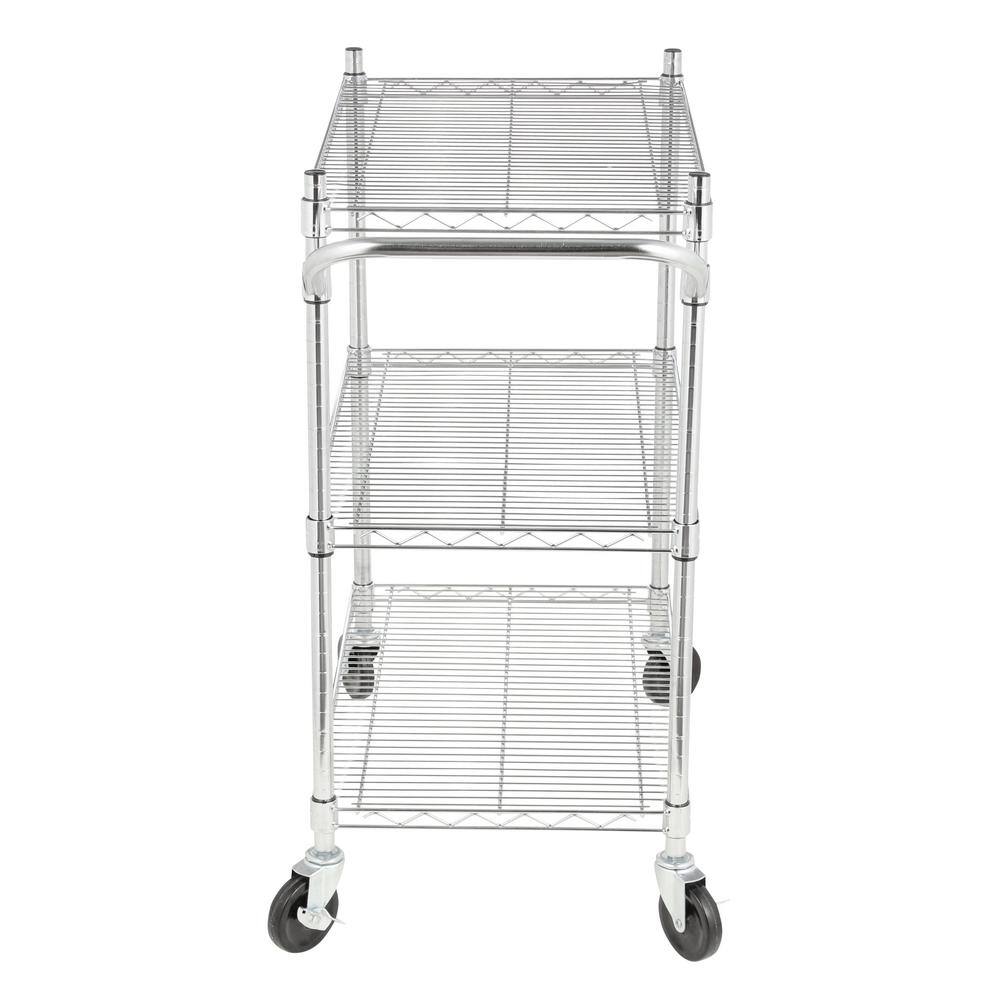 3-Tier Steel Heavy Duty All-Purpose Utility Cart - Hercitys