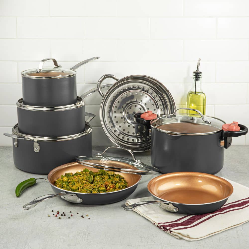 12-Piece Aluminum Ti-Ceramic Nonstick Cookware Set - Hercitys